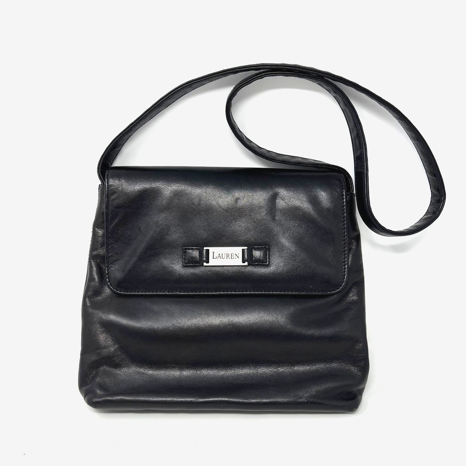 Lauren Ralph Lauren Black Leather Pocketbook Vintage